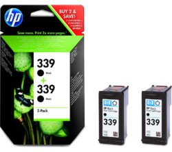 HP HP 339 Black Original Ink Cartridges - Twin Pack